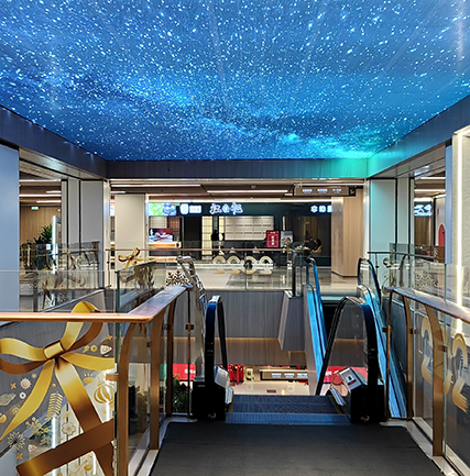 济南书苑广场LED通明天幕屏项目