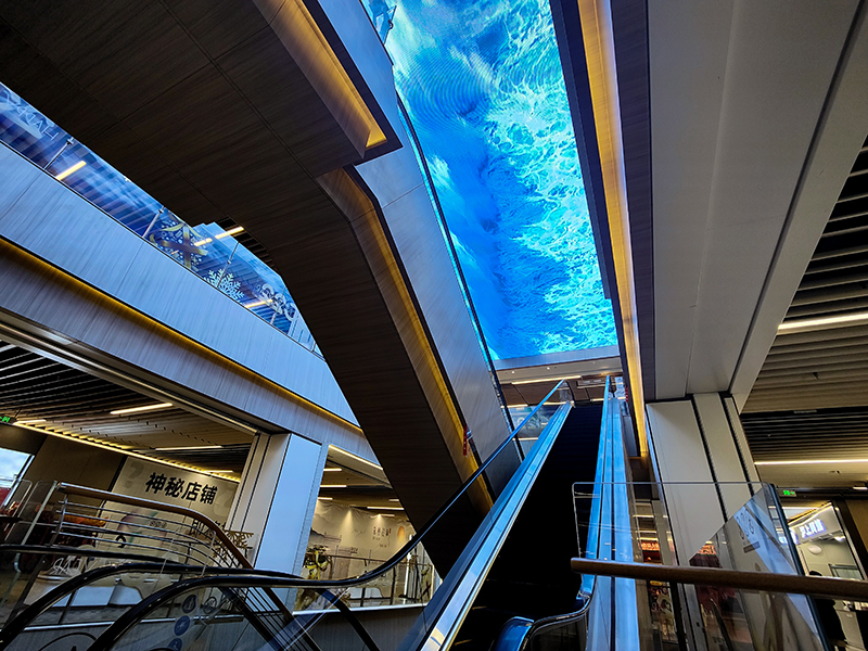 济南书苑广场LED通明天幕屏项目